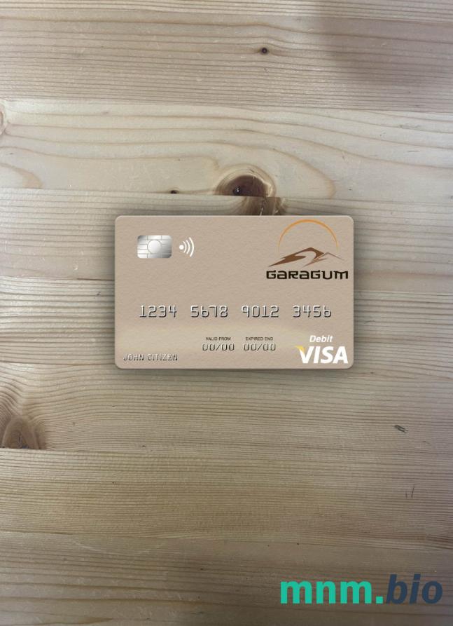 Turkmenistan Garagum IJSB visa obciążyć card wygląd fotograficzny skan PSD + zdjęcie